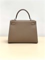 HERMES Kelly 28 см сумка этуп серебро СК-00508