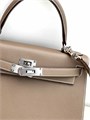 HERMES Kelly 28 см сумка этуп серебро СК-00508