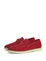 Loro Piana лоферы замша красные ОК-00251