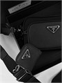 PRADA мессенджер два отделения черый нейлон - кожа МС-00172