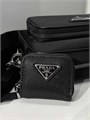 PRADA мессенджер два отделения черый нейлон - кожа МС-00172