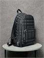 BURBERRY рюкзак на молнии карман спереди клетка серый РК-0468