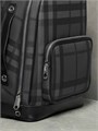 BURBERRY рюкзак на молнии карман спереди клетка серый РК-0468