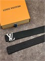 LV ремень кожа того черно-коричневый двухсторонний пряжка LV серебро глянец РМ-1523