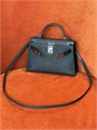 HERMES сумка Mini Kelly кожа Шевре 19 см темно-зеленая серебро СК-01522