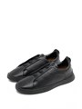 Ermenegildo Zegna кожаные кеды на резинках с черной подошвой ОС-2467