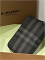 BURBERRY борсетка серая канва в клетку с внешним карманом БР-0635