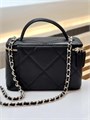 CHANEL сумка Vanity с кожаной ручкой кожа икра черная золото СК-01263