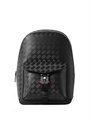 MONTBLANC рюкзак тисненая кожа черный с карманом на клапане РК-00152