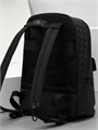 MONTBLANC рюкзак тисненая кожа черный с карманом на клапане РК-00152