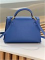 HERMES сумка mini Kelly 19 см кожа Эпсом синяя золото СК-01578