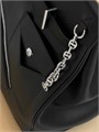 HERMES сумка Birkin 40 см гладкая кожа карман на молнии черная серебро СК-01006