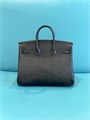 HERMES сумка Birkin 25 см кожа крокодила черная золото СК-01653