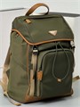 PRADA рюкзак нейлон с клапаном цвета хаки треугольный логотип РК-1951