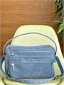 ACNE STUDIOS сумка Camero замша синяя серебро большая СК-01601