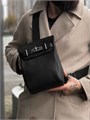 HERMES слинг Hac a Dos PM черный с 2 хлястиками и фирменным замком СЛ-2185