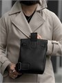 HERMES слинг Hac a Dos PM черный с 2 хлястиками и фирменным замком СЛ-2185