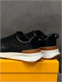 TODS кроссовки черные на белой подошве с рыжими и серыми вставками ОС-2171