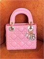 DIOR LADY сумка розовая 17 см золото СК-01345