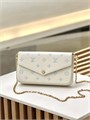 LV клатч Pochette Felicie 3 в 1 кожа Того белая НС-01432