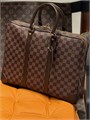 LV портфель Voyage без ремня коричневая шашка большой ПР-2332