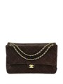 CHANEL сумка замша коричневая на золоте 38 см СК-01752
