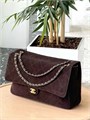 CHANEL сумка замша коричневая на золоте 38 см СК-01752