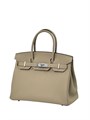 HERMES сумка Birkin кожа Того 30 см бежевая серебро СК-01147
