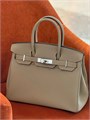 HERMES сумка Birkin кожа Того 30 см бежевая серебро СК-01147