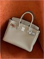 HERMES сумка Birkin кожа Того 30 см бежевая серебро СК-01147