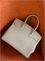 HERMES сумка Birkin кожа Того 30 см бежевая серебро СК-01147