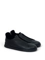 Ermenegildo Zegna кеды из черной кожи на меху ОС-2135