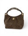 CHANEL сумка замша коричневая золото СК-01205