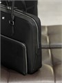 MONTBLANC портфель Sartorial кожа сафьяно черного цвета с одним отделением на молнии и карманом спереди ПР-1192