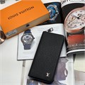 LV кошелек Тайга вертикальный металлический логотип черный КЛ-0718