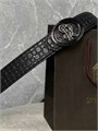SR ремень кожа монограмма черный РМ-1184