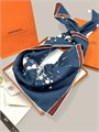 HERMES платок 90x90 см шелк бордовый ПЛ-01398