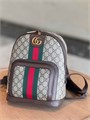 GUCCI рюкзак на молнии канва бежевый с красной полосой РК-9344