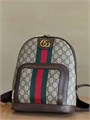 GUCCI рюкзак на молнии канва бежевый с красной полосой РК-9344