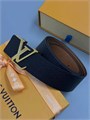 LV ремень кожа Того черно-коричневый пряжка LV золото РМ-1139