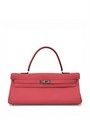 HERMES KELLY сумка 42 см Такса  кожа того розовая серебро СК-01277