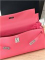 HERMES KELLY сумка 42 см Такса  кожа того розовая серебро СК-01277