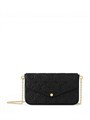 LV клатч Pochette Felicie 3 в 1 кожа Того черный серебро НС-01311