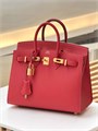 HERMES сумка Birkin 25 см кожа Эпсом красная золото СК-00858