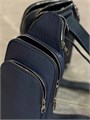 LV слинг синяя крокодиловая кожа с нашитым логотипом новый с дополнительным карманом СЛ-0579