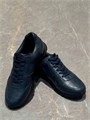 KITON кроссовки крокодил синие на черной подошве ОС-1989
