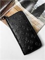 LV кошелек вертикальный бумажник ZIPPY VERTICAL гладкая черная кожа с узором монограммы КЛ-1871