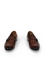 SANTONI лоферы гладкая лаковая кожа коричневого цвета с декоративной пряжкой ОК-01082