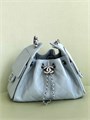 CHANEL сумка Hobo 22 см кожа икра голубая серебро СК-01647