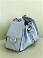 CHANEL сумка Hobo 22 см кожа икра голубая серебро СК-01647